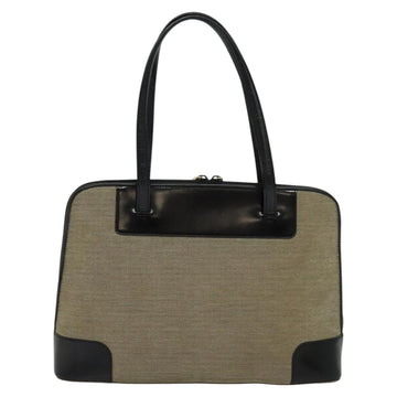 GUCCI Tote Bag Canvas Leather Gray Black Silver 002 1122 Auth bs23009 - 0