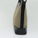 GUCCI Tote Bag Canvas Leather Gray Black Silver 002 1122 Auth bs23009-4