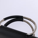GUCCI Hand Bag Leather Metal Black Silver Auth bs23013-8