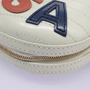 CHANEL V Stitch LA PAUSA Chain Shoulder Bag Leather White CC Auth bs23014AV-8