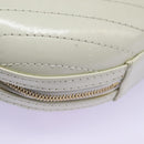 CHANEL V Stitch LA PAUSA Chain Shoulder Bag Leather White CC Auth bs23014SAV-16