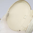 CHANEL V Stitch LA PAUSA Chain Shoulder Bag Leather White CC Auth bs23014AV-22