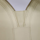 CHANEL V Stitch LA PAUSA Chain Shoulder Bag Leather White CC Auth bs23014SAV-24