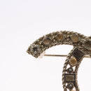 CHANEL COCO Mark Brooch Metal Gold Tone CC Auth bs23015-4