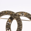 CHANEL COCO Mark Brooch Metal Gold Tone CC Auth bs23015-5