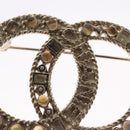 CHANEL COCO Mark Brooch Metal Gold Tone CC Auth bs23015-6
