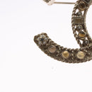 CHANEL COCO Mark Brooch Metal Gold Tone CC Auth bs23015-8