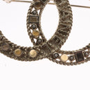 CHANEL COCO Mark Brooch Metal Gold Tone CC Auth bs23015-9