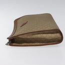 CELINE Macadam Canvas Clutch Bag PVC Beige Gold Auth bs23019-4