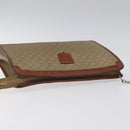 CELINE Macadam Canvas Clutch Bag PVC Beige Gold Auth bs23019-5