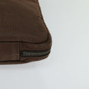 HERMES Her Line Hand Bag Canvas Brown Auth bs23027-15