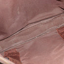 HERMES Her Line Hand Bag Canvas Brown Auth bs23027-10