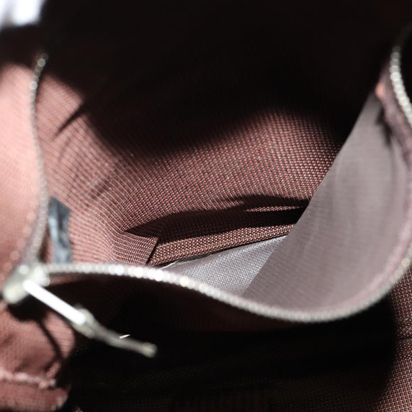 HERMES Her Line Hand Bag Canvas Brown Auth bs23027