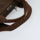 HERMES Her Line Hand Bag Canvas Brown Auth bs23027-7
