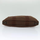 HERMES Her Line Hand Bag Canvas Brown Auth bs23027-5