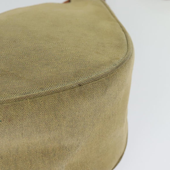 BURBERRY Blue Label Shoulder Bag Canvas Beige Gold Auth bs23029