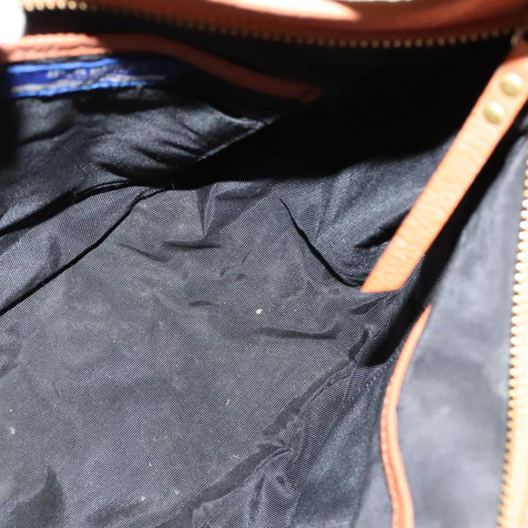 BURBERRY Blue Label Shoulder Bag Canvas Beige Gold Auth bs23029