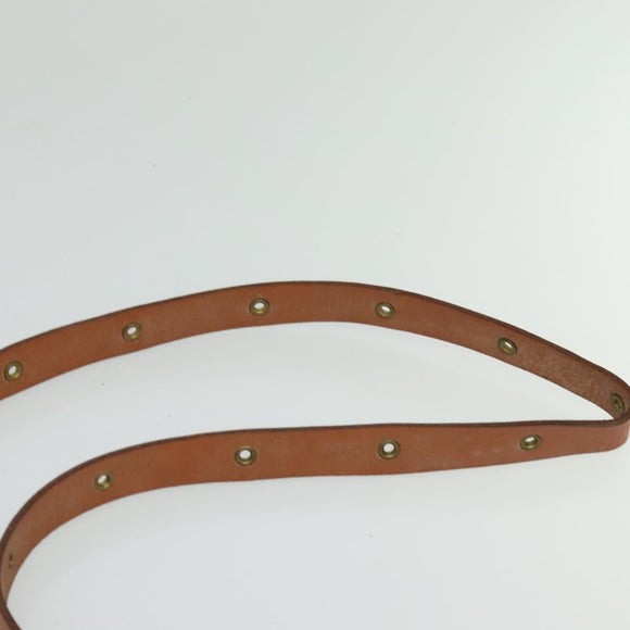 BURBERRY Blue Label Shoulder Bag Canvas Beige Gold Auth bs23029