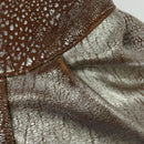 BVLGARI Chandra Hand Bag Leather Brown Gold Auth bs23036-10