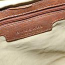 BVLGARI Chandra Hand Bag Leather Brown Gold Auth bs23036-18