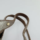 BVLGARI Chandra Hand Bag Leather Brown Gold Auth bs23036-8