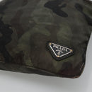 PRADA Shoulder Bag Nylon Khaki Black Auth bs23050-9