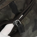 PRADA Shoulder Bag Nylon Khaki Black Auth bs23050-10