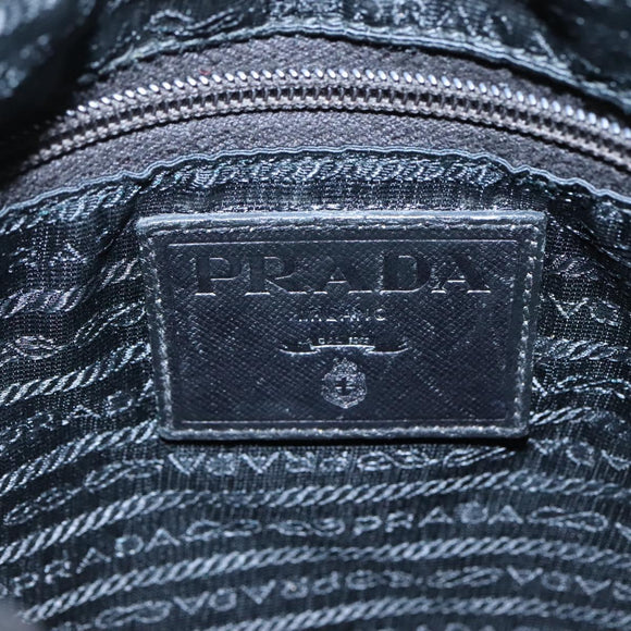 PRADA Shoulder Bag Nylon Khaki Black Auth bs23050