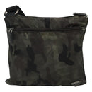 PRADA Shoulder Bag Nylon Khaki Black Auth bs23050-13