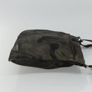 PRADA Shoulder Bag Nylon Khaki Black Auth bs23050-3