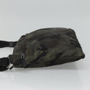 PRADA Shoulder Bag Nylon Khaki Black Auth bs23050-4