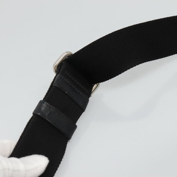 PRADA Shoulder Bag Nylon Khaki Black Auth bs23050