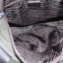 PRADA Tote Bag Nylon Khaki Silver Auth bs23051-10