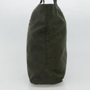 PRADA Tote Bag Nylon Khaki Silver Auth bs23051-3