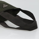 PRADA Tote Bag Nylon Khaki Silver Auth bs23051-7