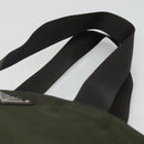 PRADA Tote Bag Nylon Khaki Silver Auth bs23051-14