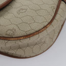 Christian Dior Honeycomb Canvas Shoulder Bag PVC Leather Beige Auth bs23056-10