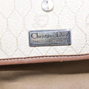 Christian Dior Honeycomb Canvas Shoulder Bag PVC Leather Beige Auth bs23056-16