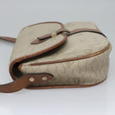 Christian Dior Honeycomb Canvas Shoulder Bag PVC Leather Beige Auth bs23056-4