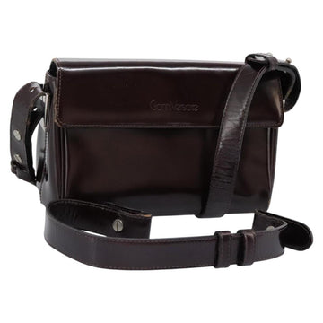 Gianni Versace Shoulder Bag Leather 2way Brown Auth bs23058