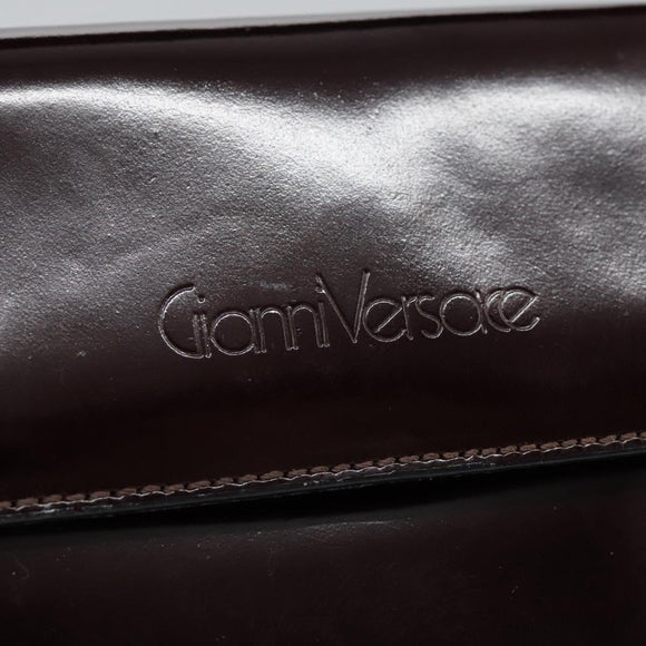 Gianni Versace Shoulder Bag Leather 2way Brown Auth bs23058