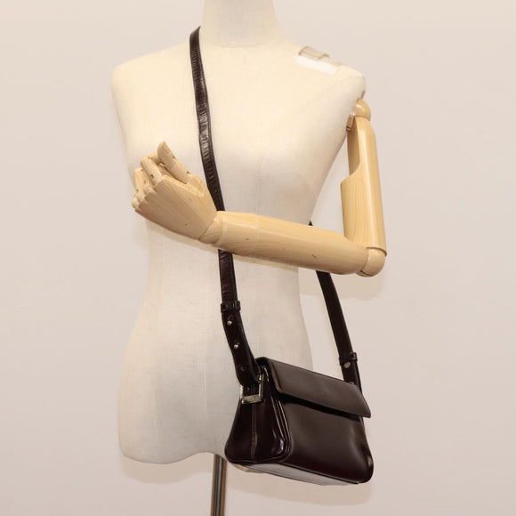 Gianni Versace Shoulder Bag Leather 2way Brown Auth bs23058