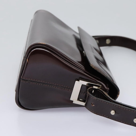 Gianni Versace Shoulder Bag Leather 2way Brown Auth bs23058