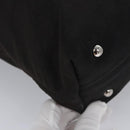 Salvatore Ferragamo Gancini Tote Bag Canvas Black Silver Auth bs23065-15