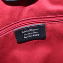 Salvatore Ferragamo Gancini Tote Bag Canvas Black Silver Auth bs23065-12