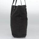 Salvatore Ferragamo Gancini Tote Bag Canvas Black Silver Auth bs23065-3