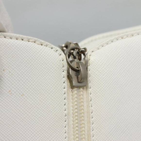 Salvatore Ferragamo Shoulder Bag Leather White Auth bs23066