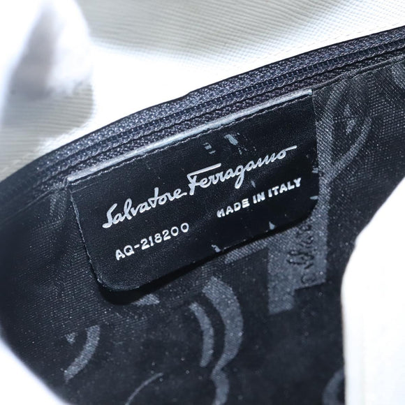 Salvatore Ferragamo Shoulder Bag Leather White Auth bs23066