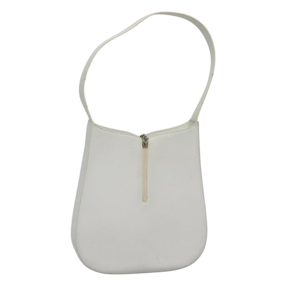 Salvatore Ferragamo Shoulder Bag Leather White Auth bs23066