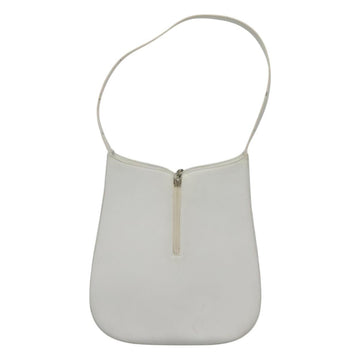 Salvatore Ferragamo Shoulder Bag Leather White Auth bs23066 - 0
